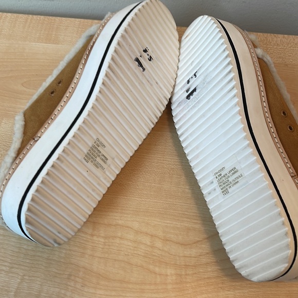 Chelsea& Violet Cozy Suede and Faux Fur Lace Up Platform Mule Sneaker - New - Picture 9 of 9